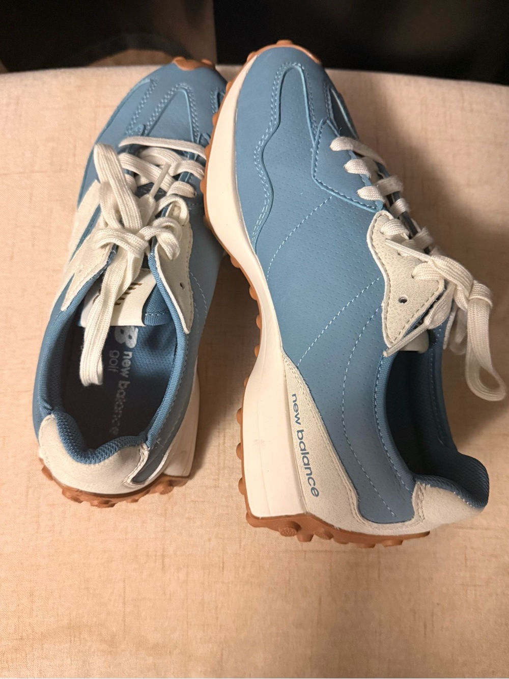New Balance Women's Light Blue and White Classic Runner Sneakers